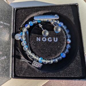 Nogu Mermaid Glass Bracelet and Studs - Grey